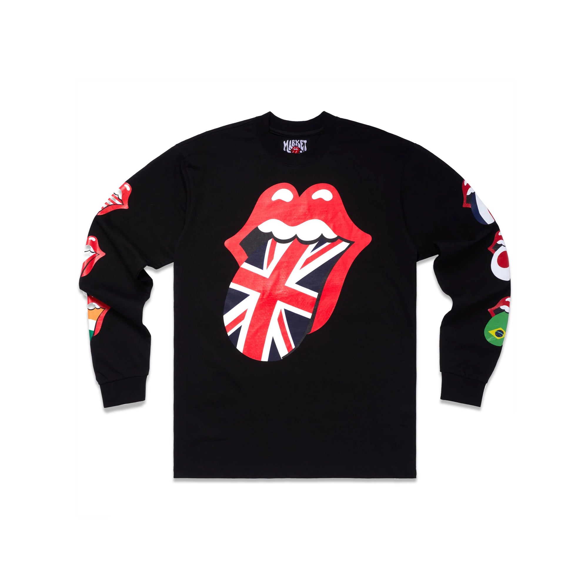 Market x Rolling Stones Mens World Flag LS Tee