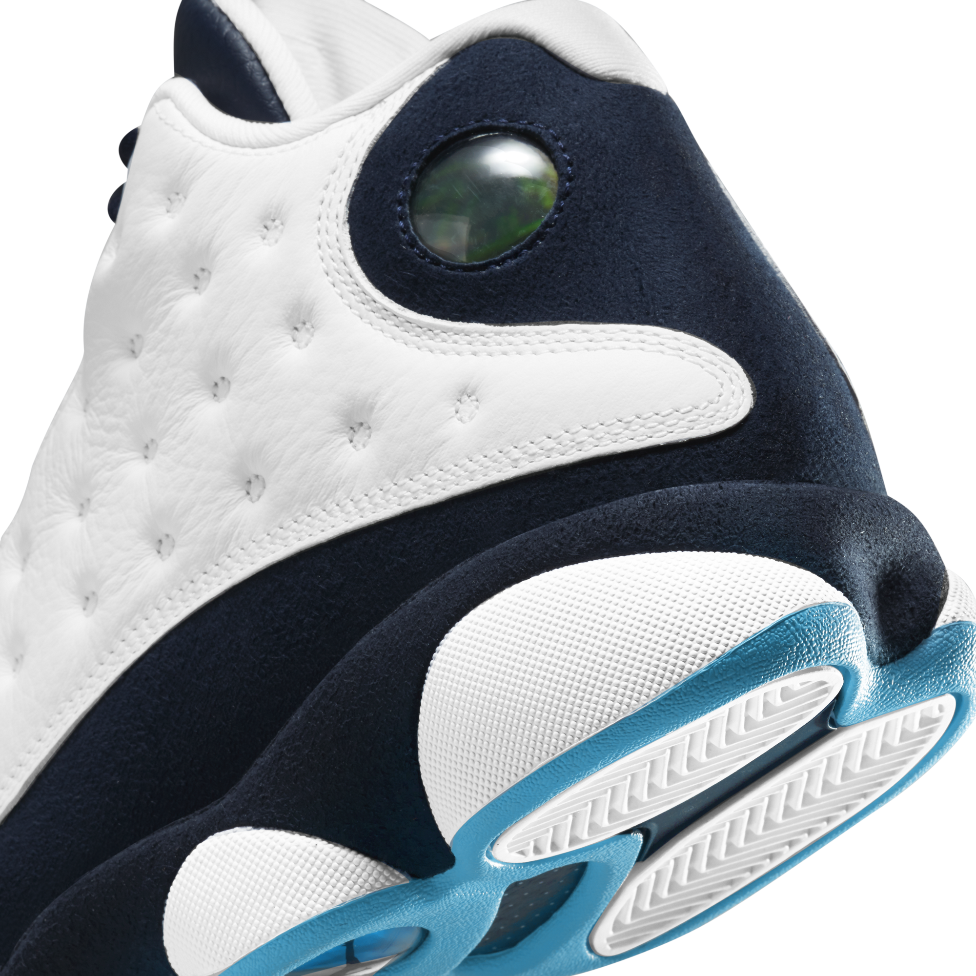 Air Jordan Mens 13 Retro Shoes White/DK Powder Blue