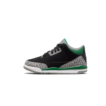 Air Jordan Little Kids Retro 3 PS Shoes 'Black/Pine Green'