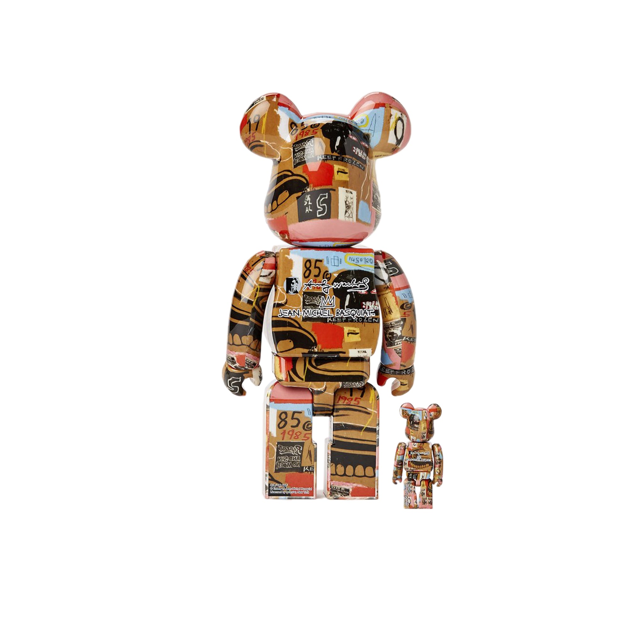 Medicom Be@rbrick Andy Warhol x Jean-Michel Basquiat #2 100% & 400% Set