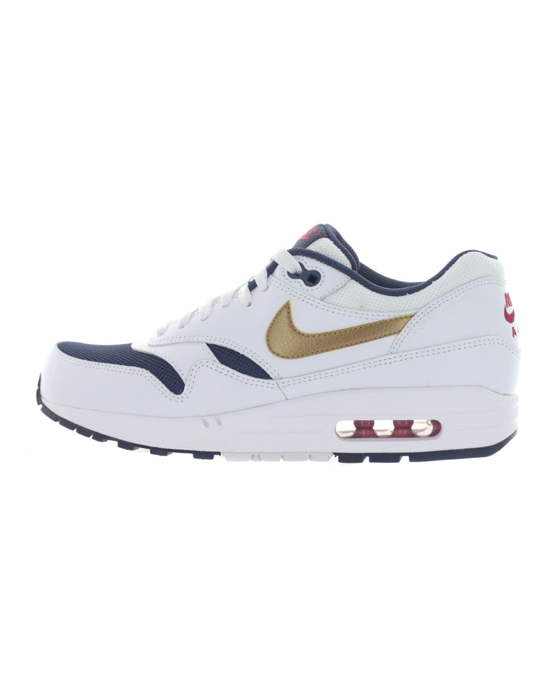 Nike: Air Max 1 Essential (White/Metallic Gold/Midnight Navy)