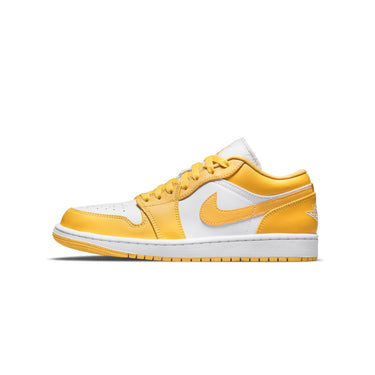 Air Jordan Mens 1 Low Shoes White/Pollen