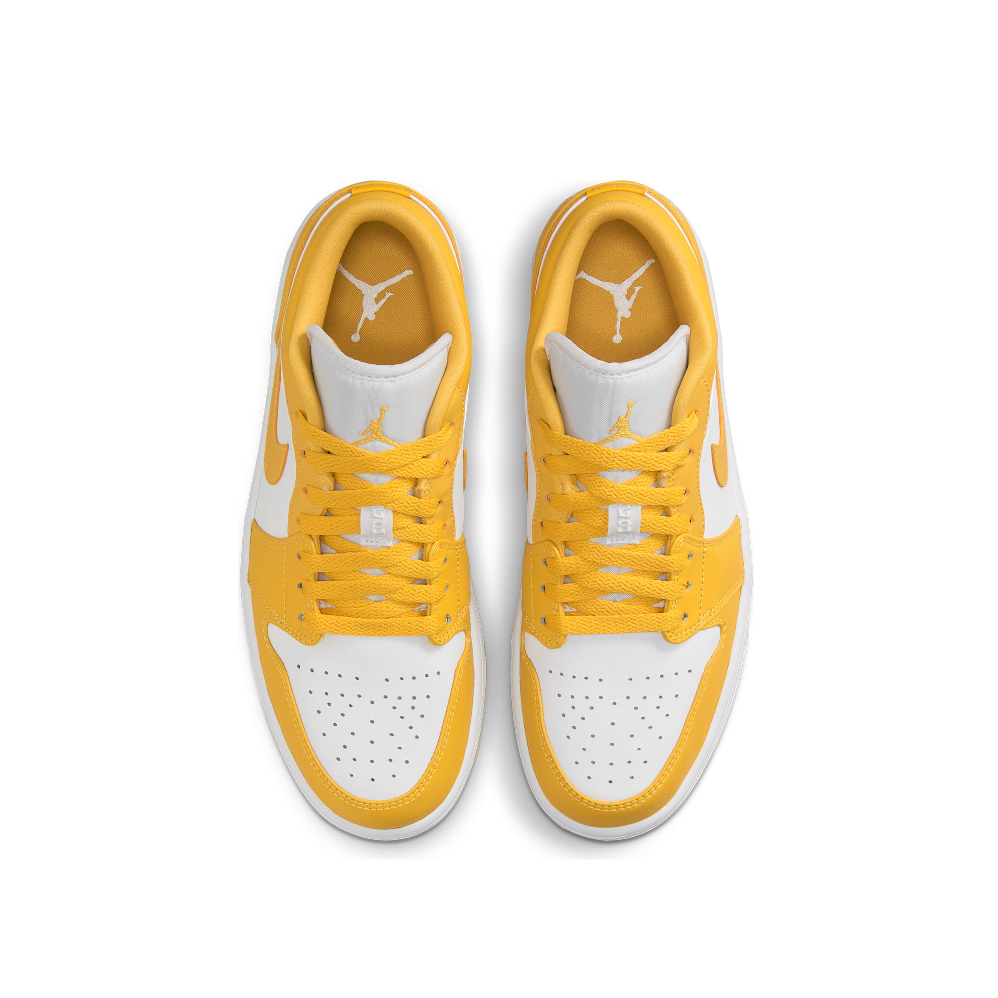 Air Jordan Mens 1 Low Shoes White/Pollen