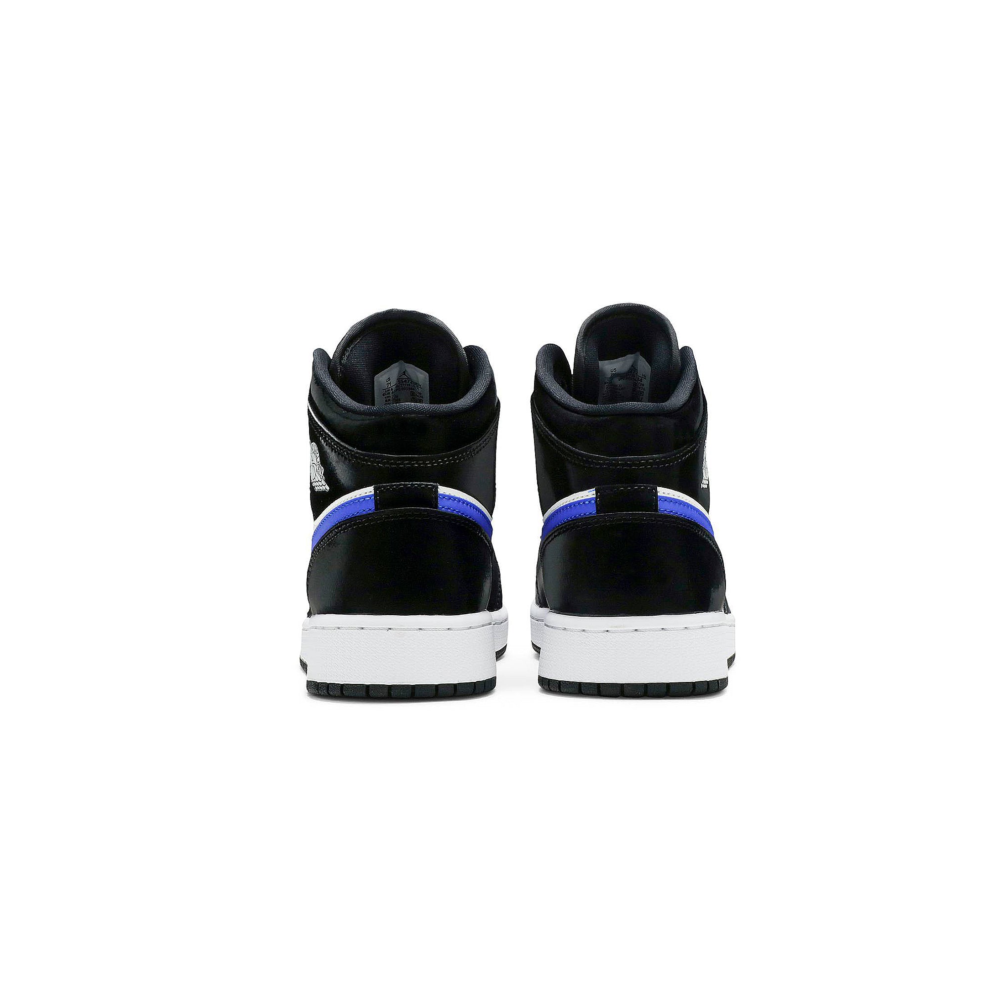 Air Jordan 1 Youth Mid 'Black Racer Blue' Shoes