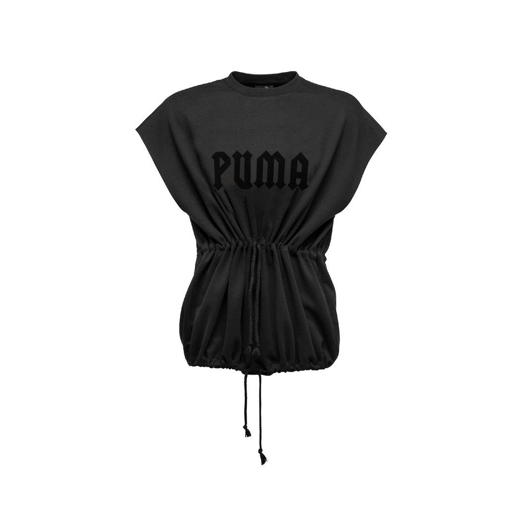 Puma, Puma by Rihanna, Puma Fenty, Drawstring Graphic T-Shirt, 573188-01, Black