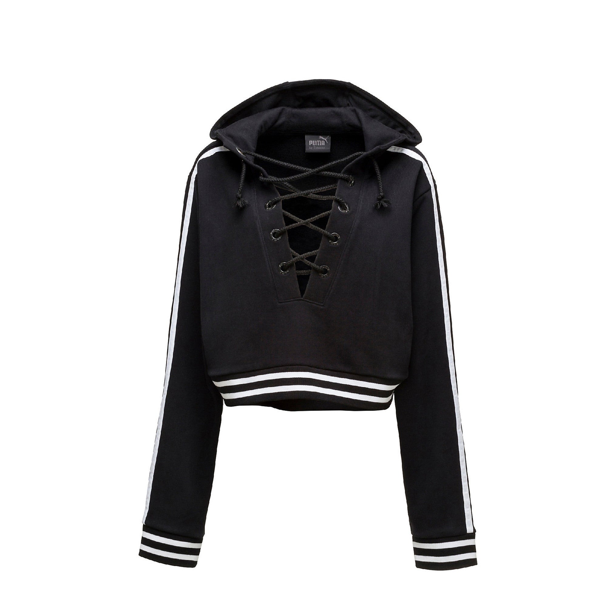 Puma, Puma Fenty, Puma By Rihanna, Rihanna, Fenty, Rising Sun, Lacing Sweatshirt, 573416-01, Black, Red