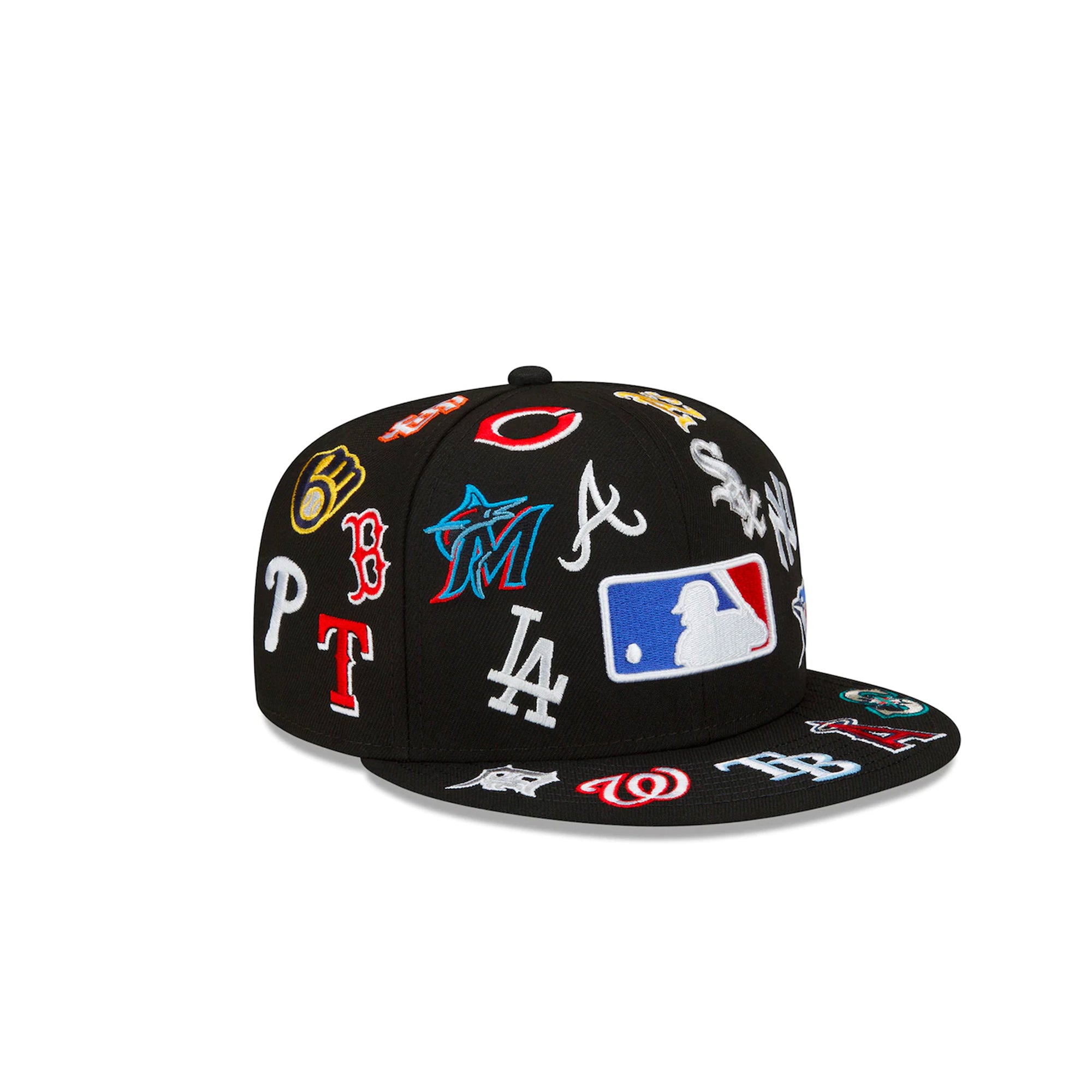 New Era All-Over Logos 59Fifty MLB Fitted Hat