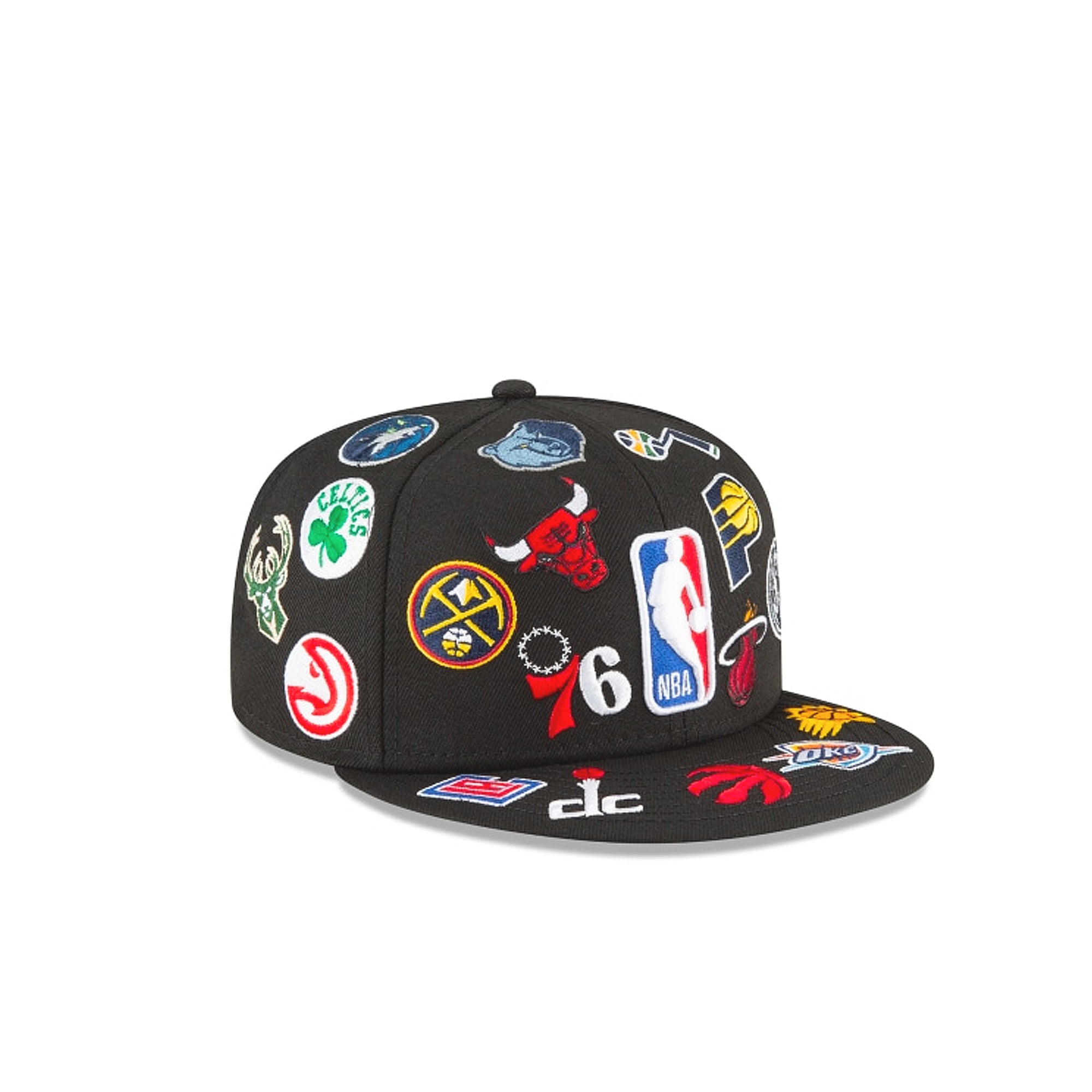 New Era All-Over Logos 59Fifty NBA Fitted Hat