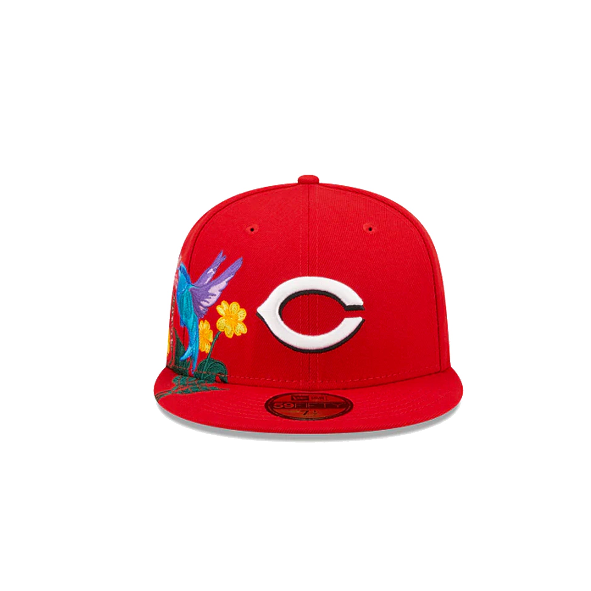 Cincinnati Reds New Era Retro 59FIFTY Fitted Hat - Stone/Red