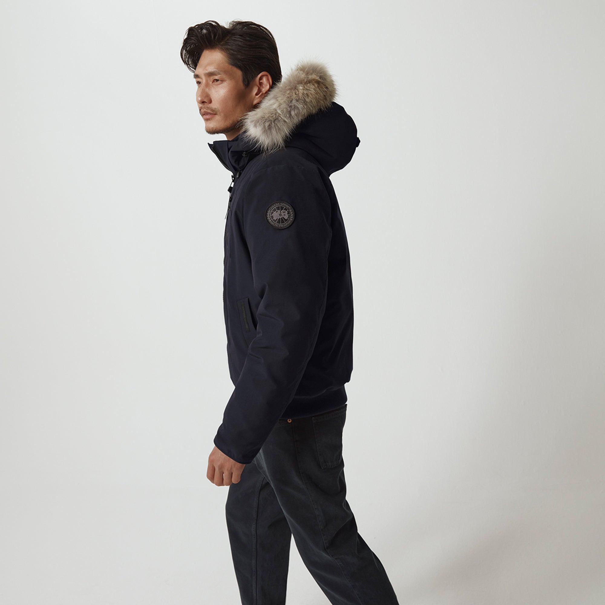 Canada Goose Mens Borden Bomber-Black Disc-Jacket 'Navy'