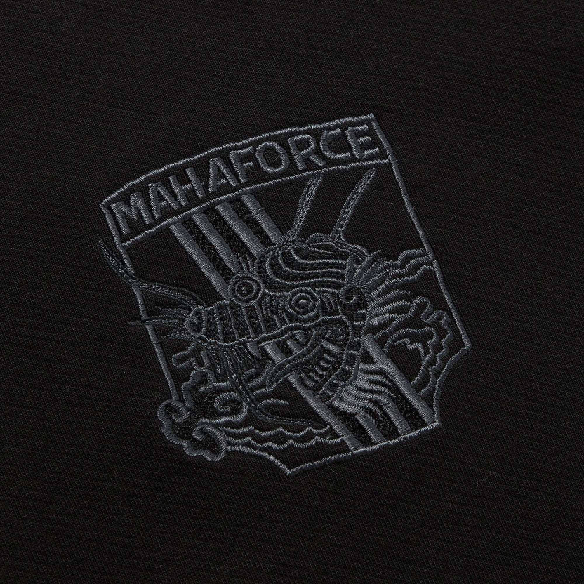 Maharishi Mens Maha Force Embroidered Crew Sweatshirt Black