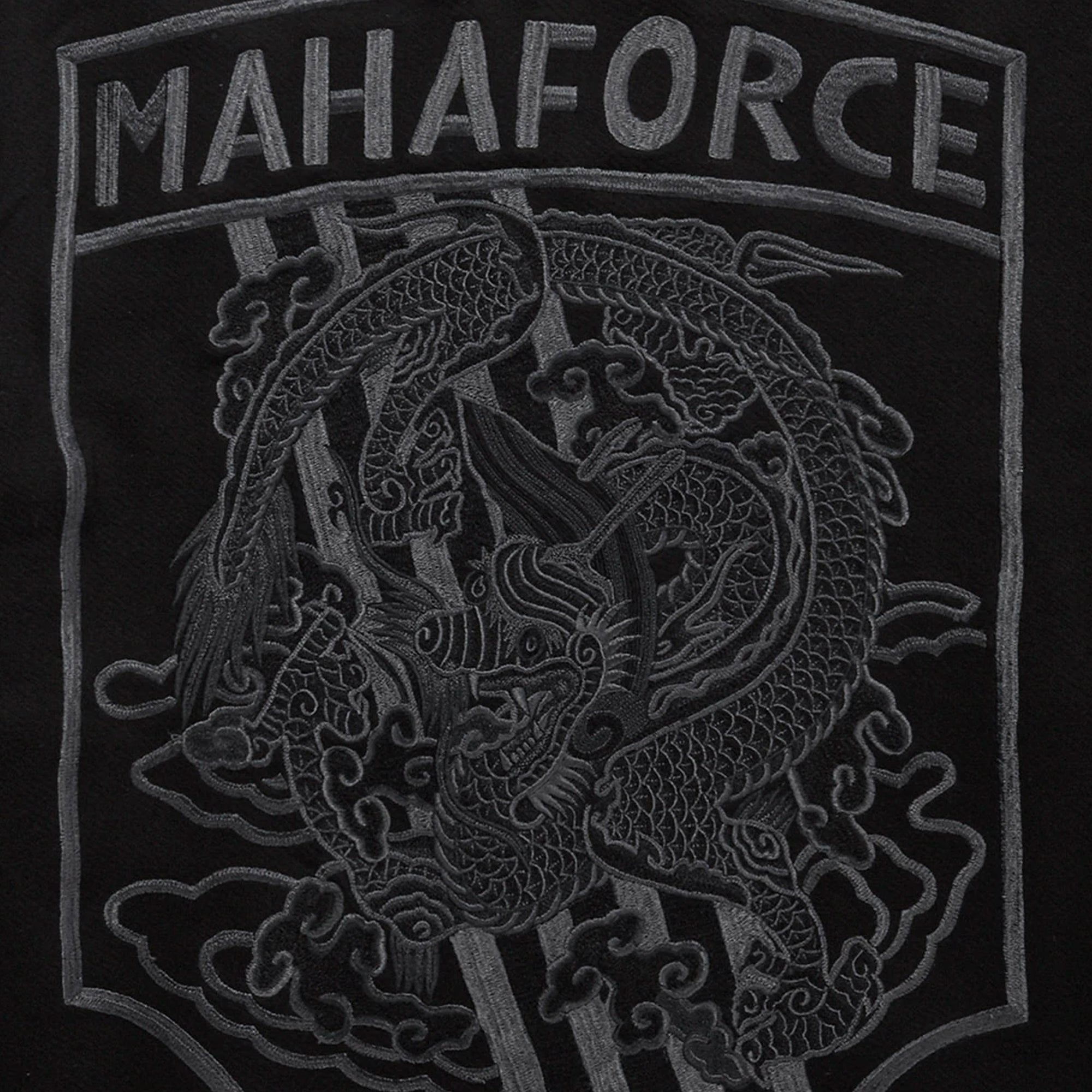 Maharishi Mens Maha Force Embroidered Crew Sweatshirt Black