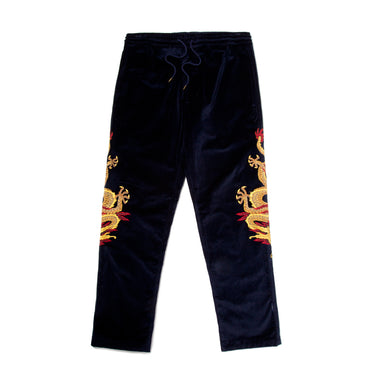 Maharishi Mens Velvet Golden Sun Dragon Track Pants