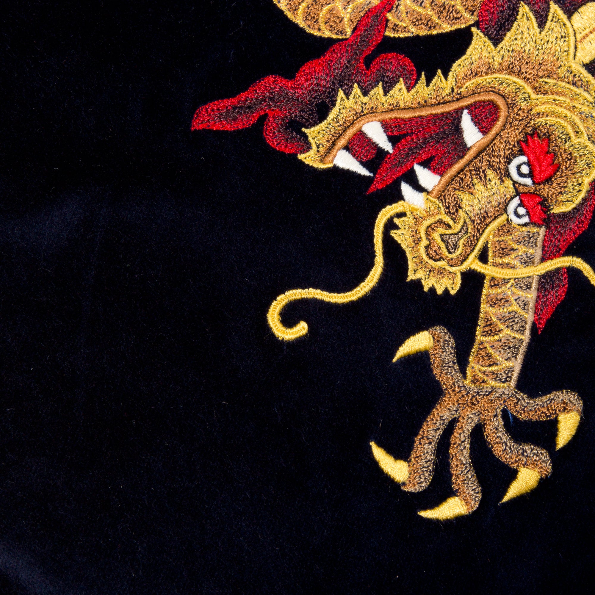 Maharishi Mens Velvet Golden Sun Dragon Track Pants