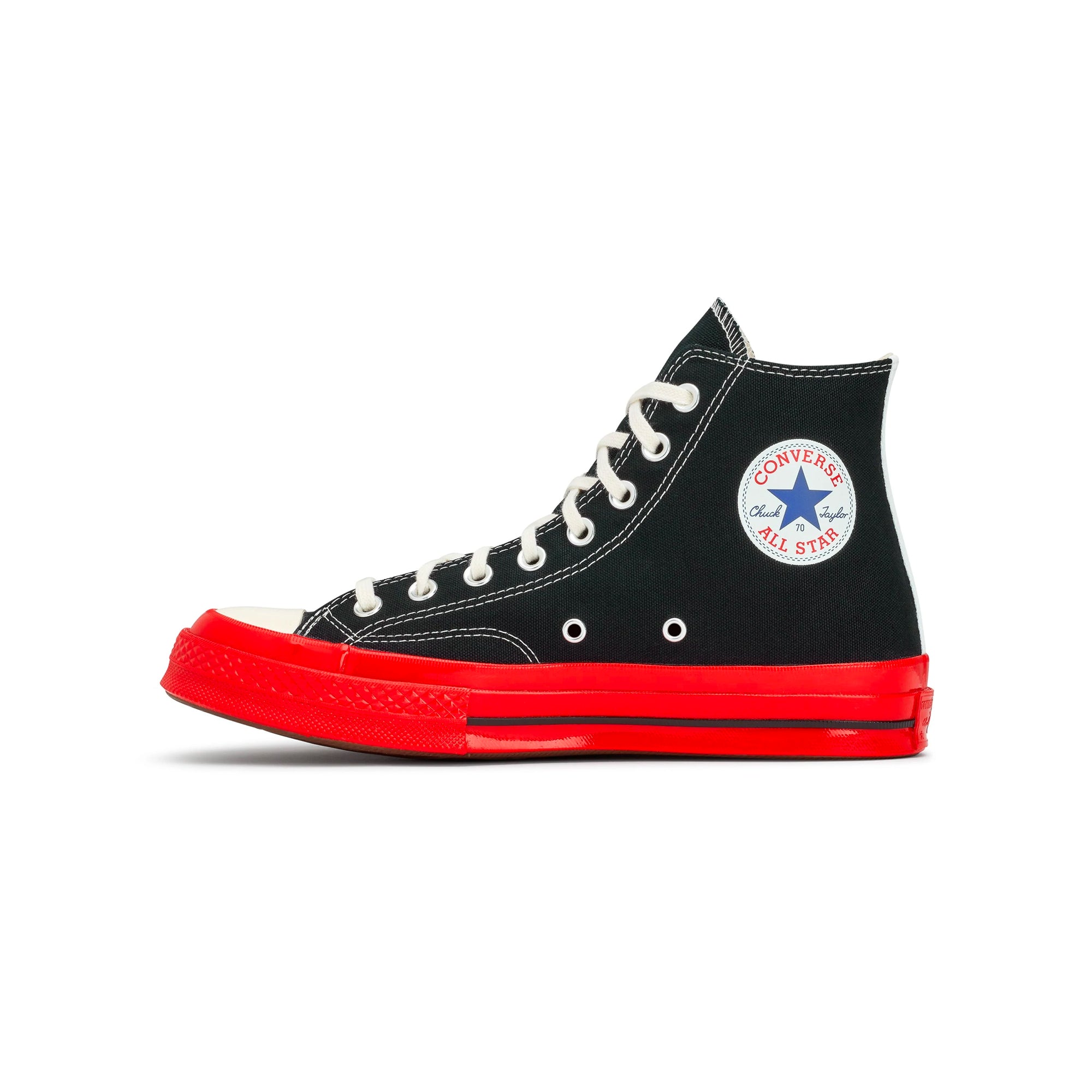 Comme des Garcons PLAY x Converse Chuck 70 High Shoes Black/Red