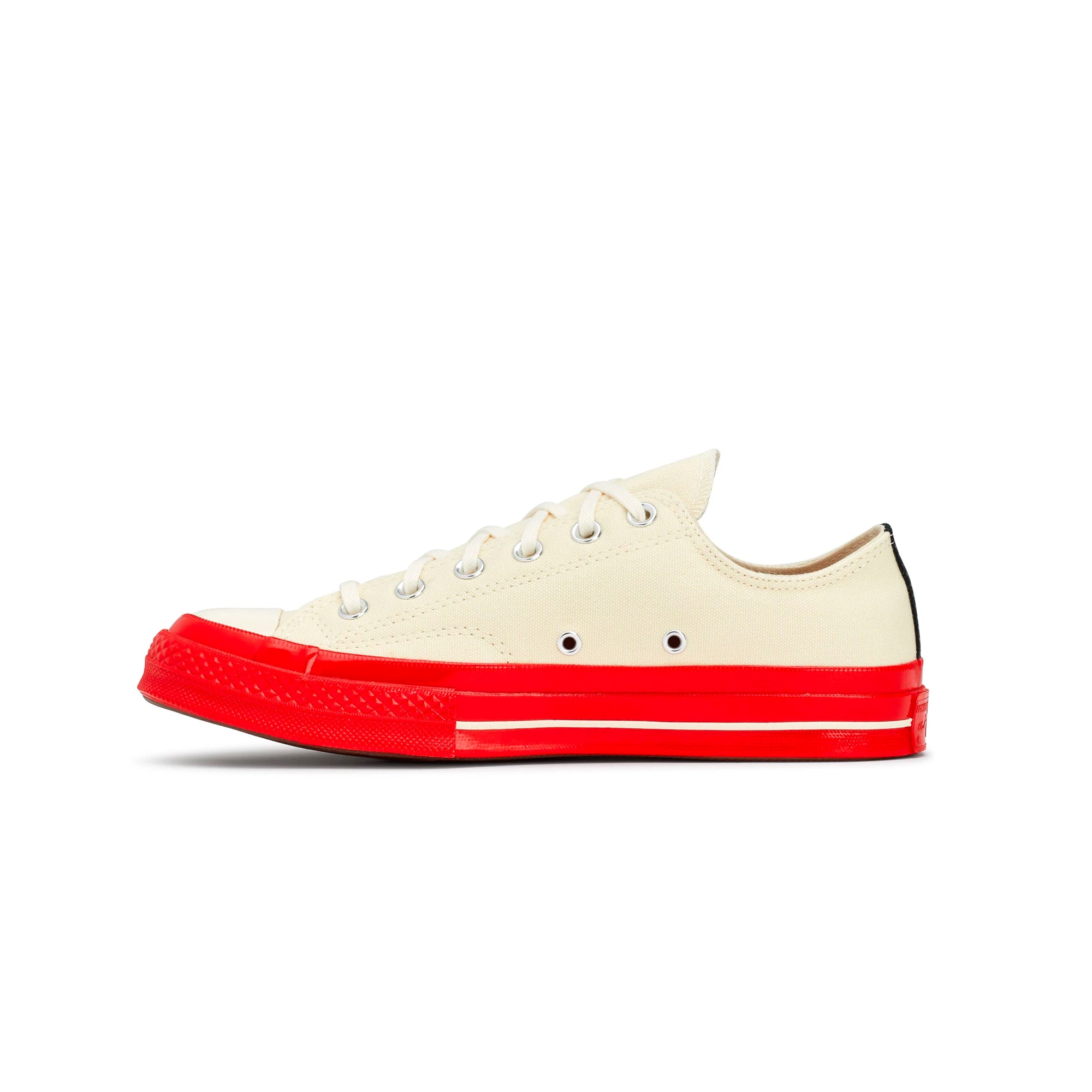 Comme des Garcons PLAY x Converse Chuck 70 Low Shoes Egret/Red