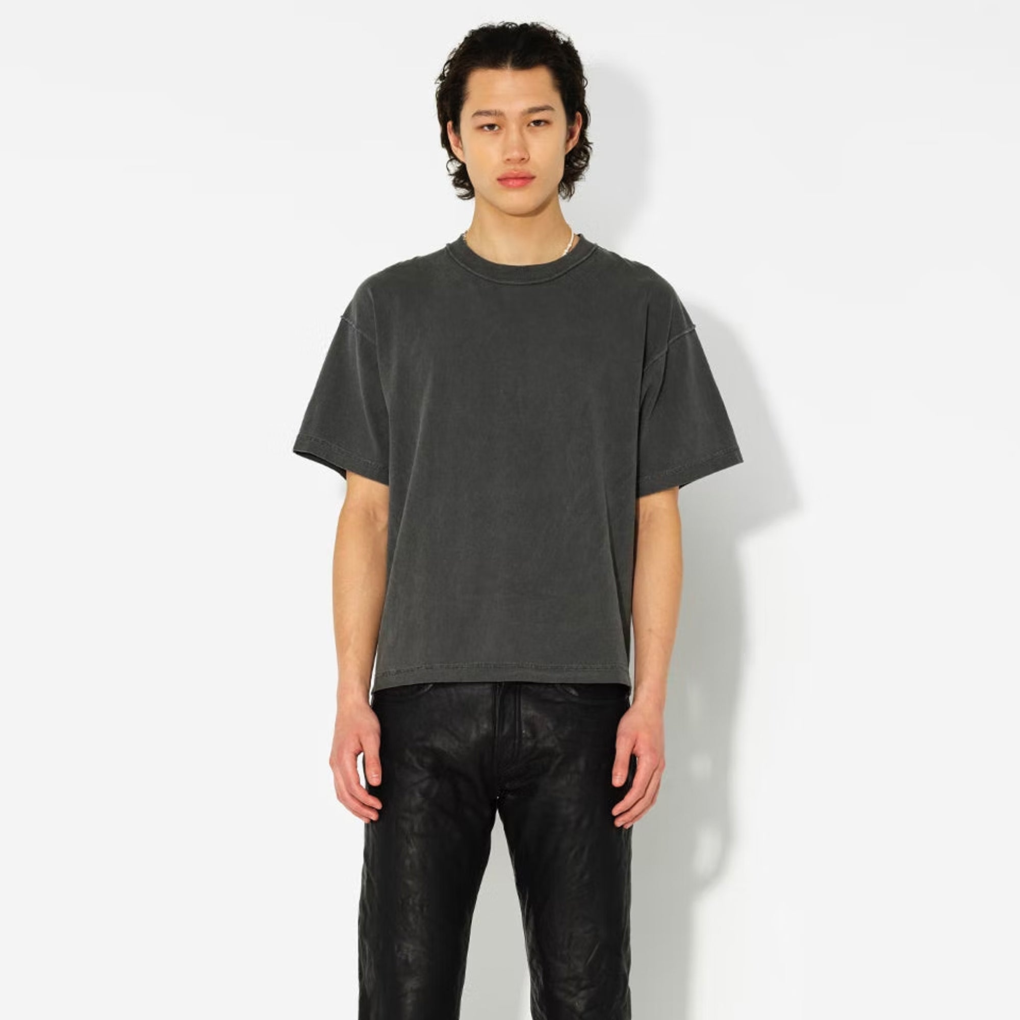 John Elliott Mens Reversed Cropped SS Tee