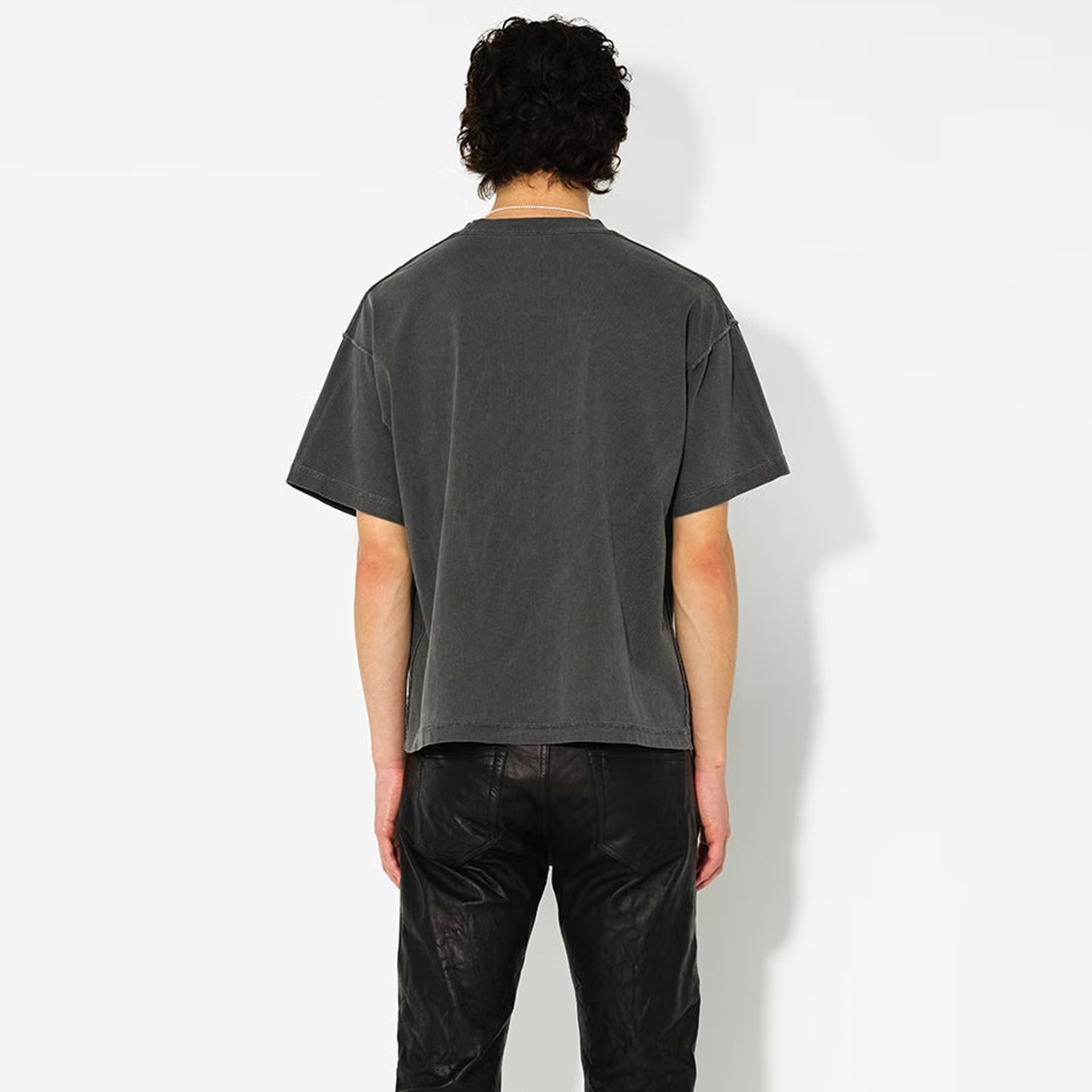 John Elliott Mens Reversed Cropped SS Tee