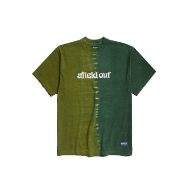 Afield Mens Duo Tone Tie Dye Shirt 'Green Tie Dye'