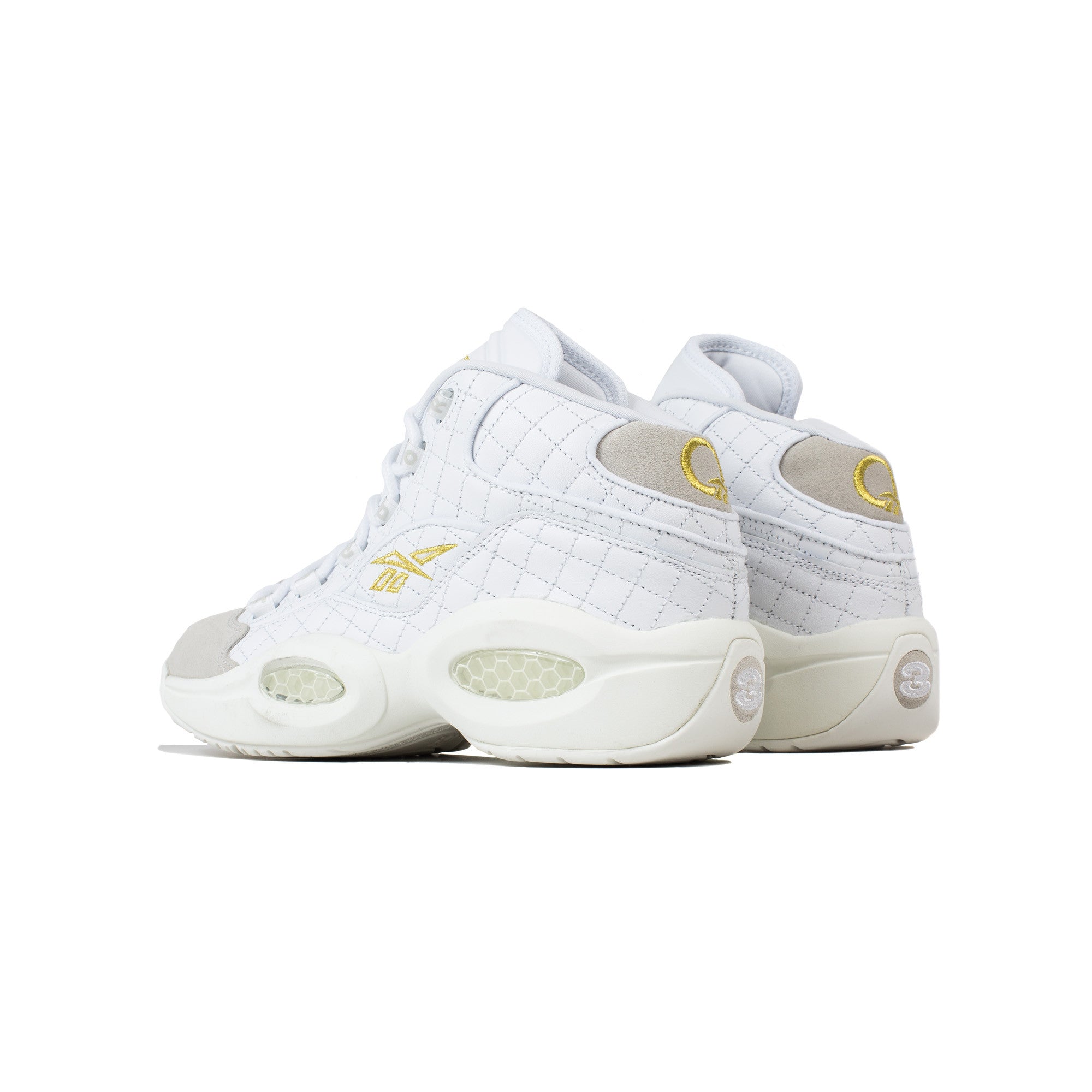 Reebok Men's Question Mid "White Party" - White/Gold Metallic