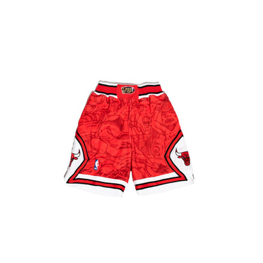 Michell & Ness Mens Chicago Bulls Hebru Shorts 'Red'