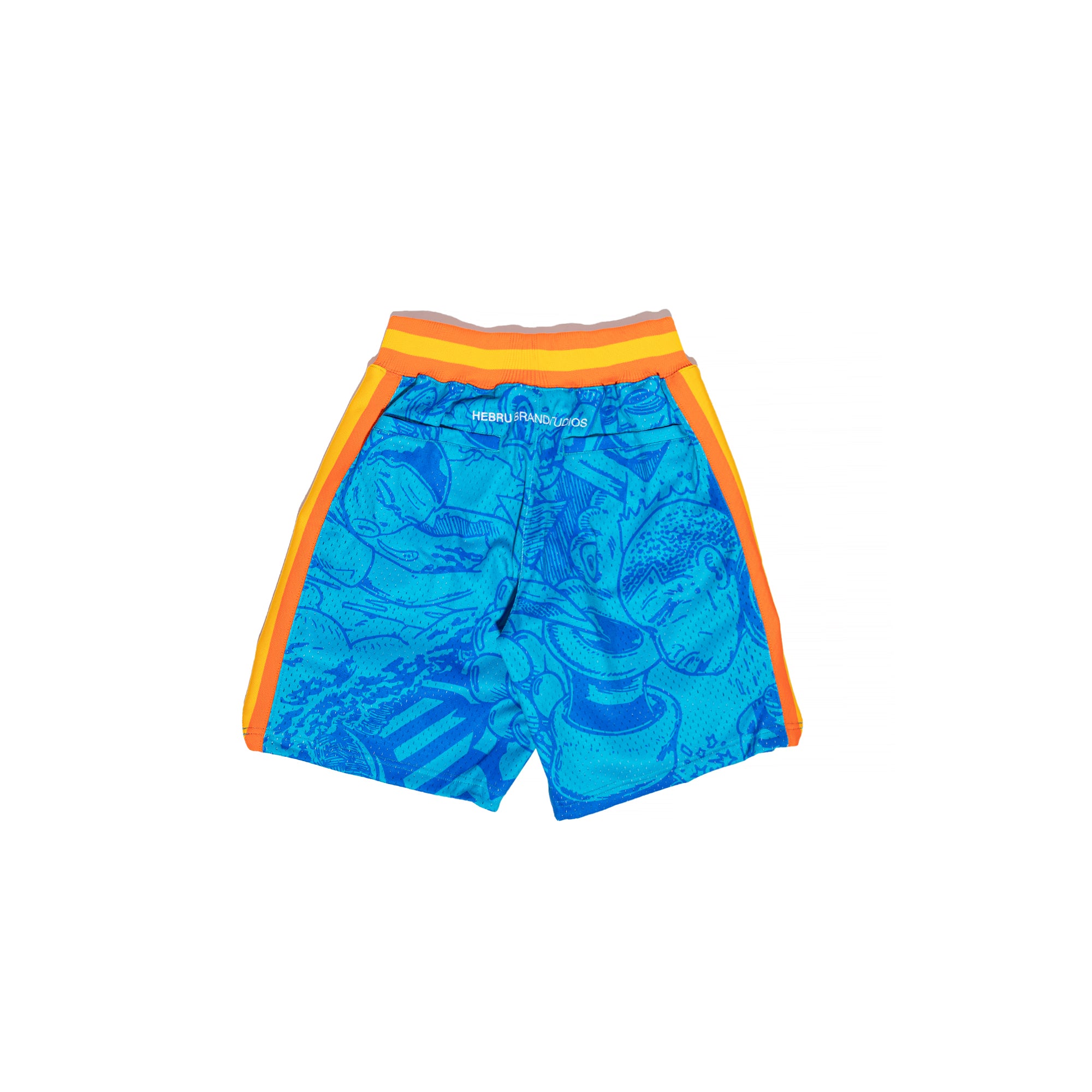 Mitchell & Ness Mens Seattle SuperSonics Hebru Shorts 'Blue/Orange', S