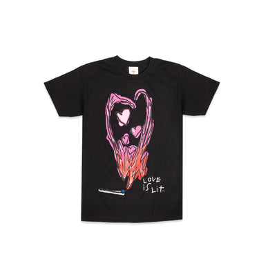 After School Special Mens Love Is Lit T-Shirt 'Black'