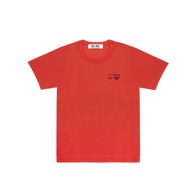 Comme des Garcons Play Mens Double Heart SS Tee