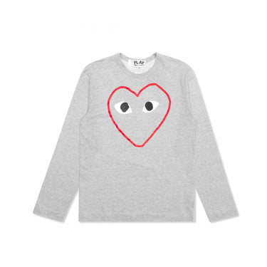 Comme des Garcons PLAY Mens Outline Heart Tee