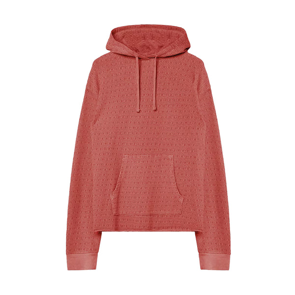 John Elliott Raw Edge Jacquard Terry Hoodie 'Terra Cotta' – Extra Butter