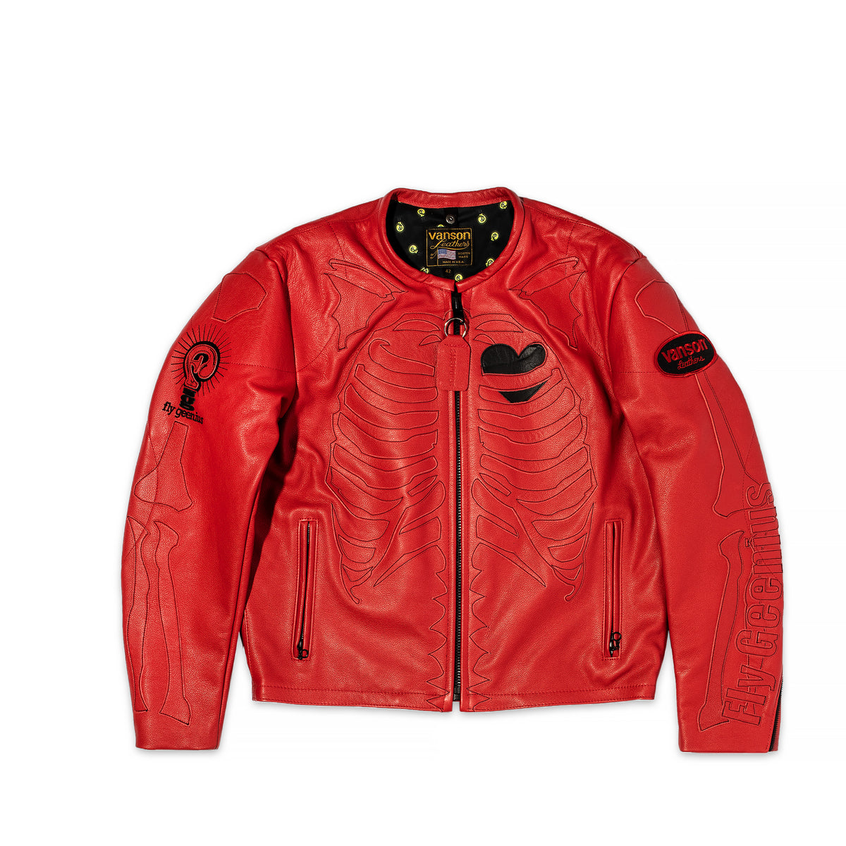 Flat Track Vanson Skeleton Jacket Vanson Leathers Mens Bones