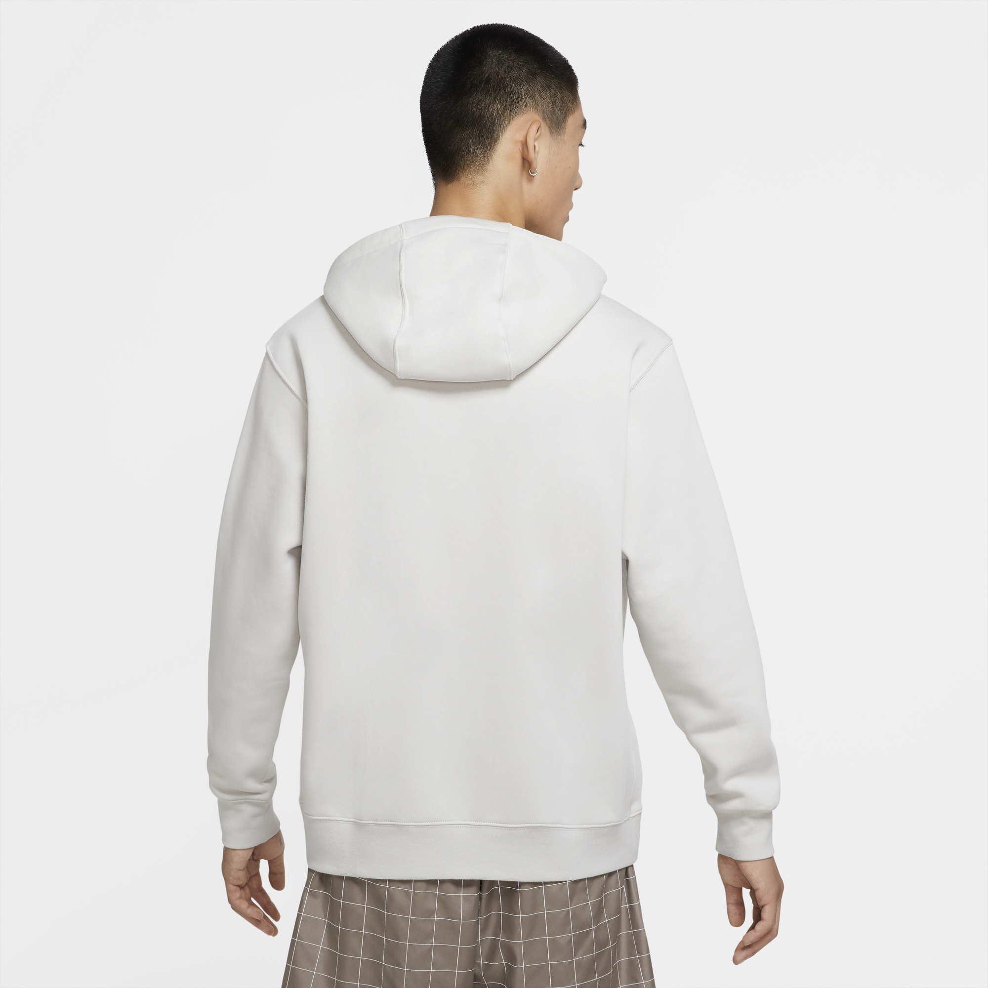 Nike Mens Sportswear Club Fleece Hoodie Light Bone