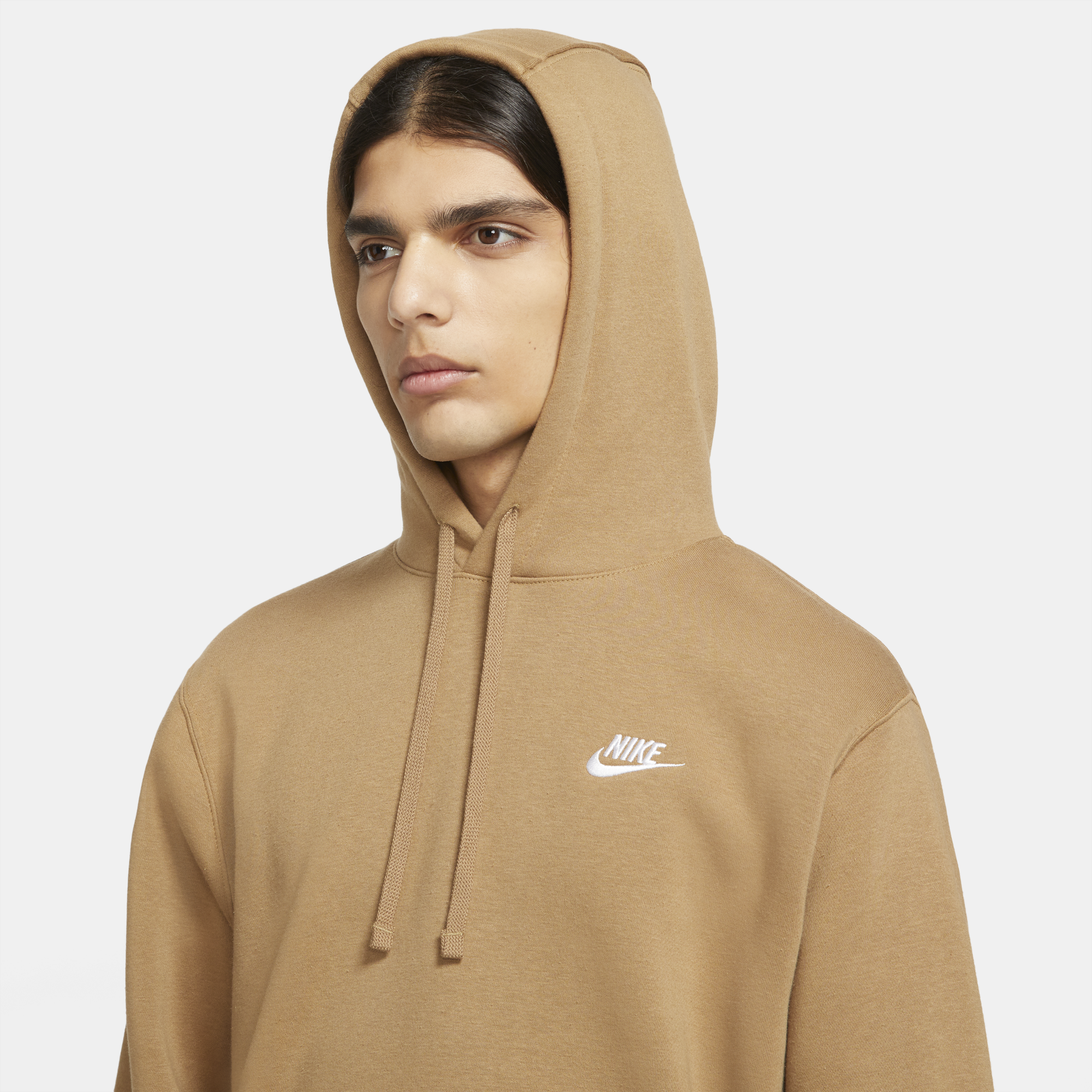 Nike Mens Sportswear Club Fleece Hoodie 'DK Driftwood'