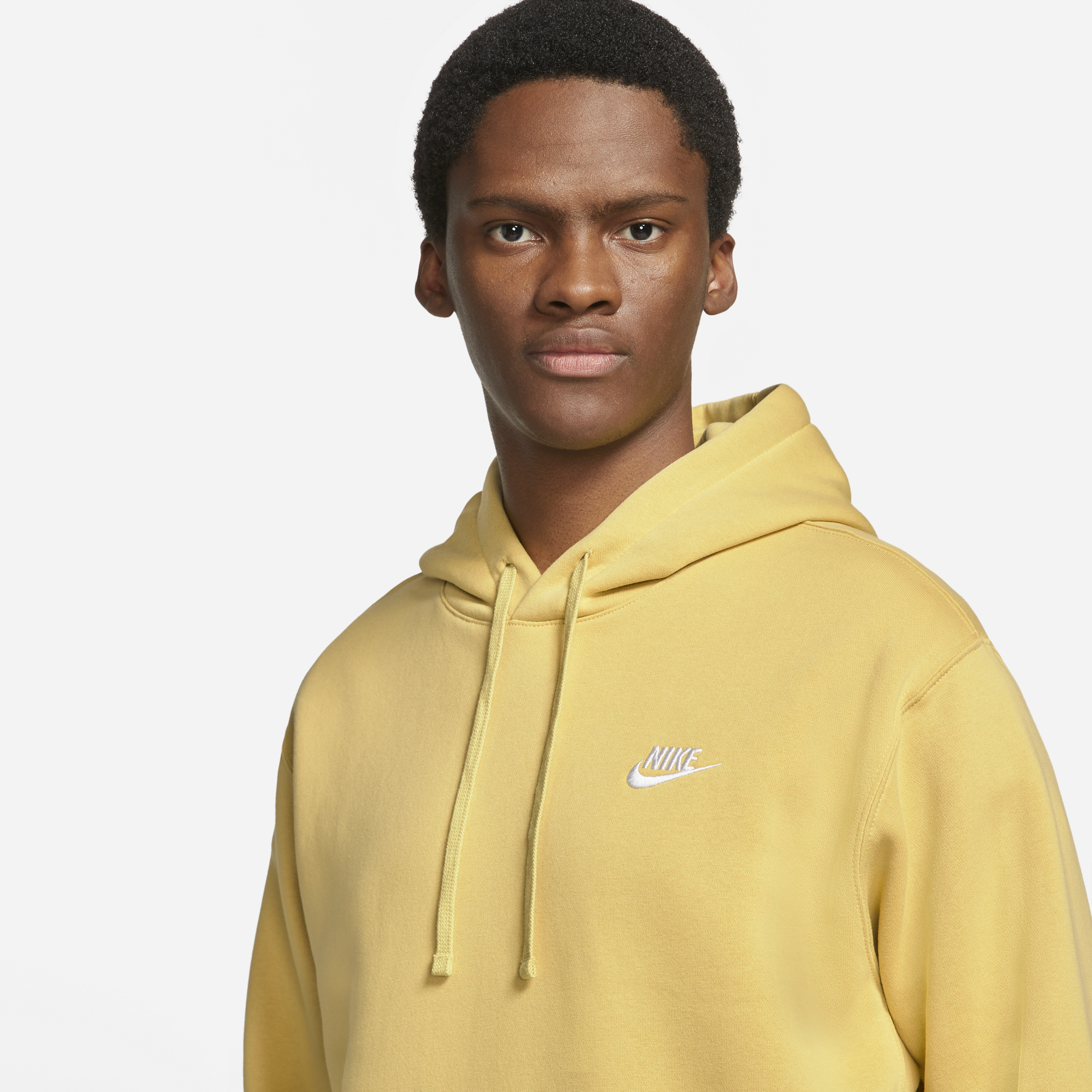 Nike Mens Sportswear Club Fleece Hoodie Saturn Gold