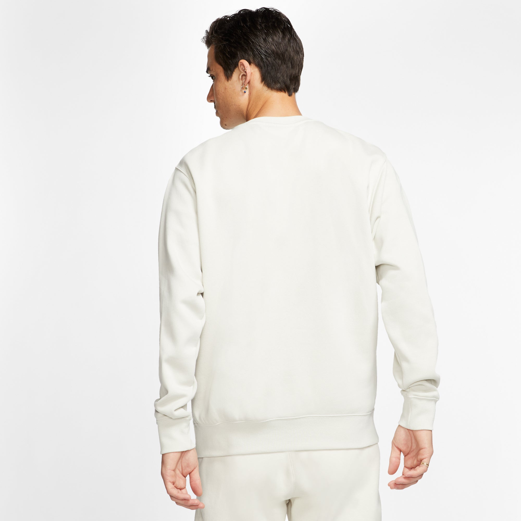 Nike Mens Sportswear Club Fleece Crew Light Bone