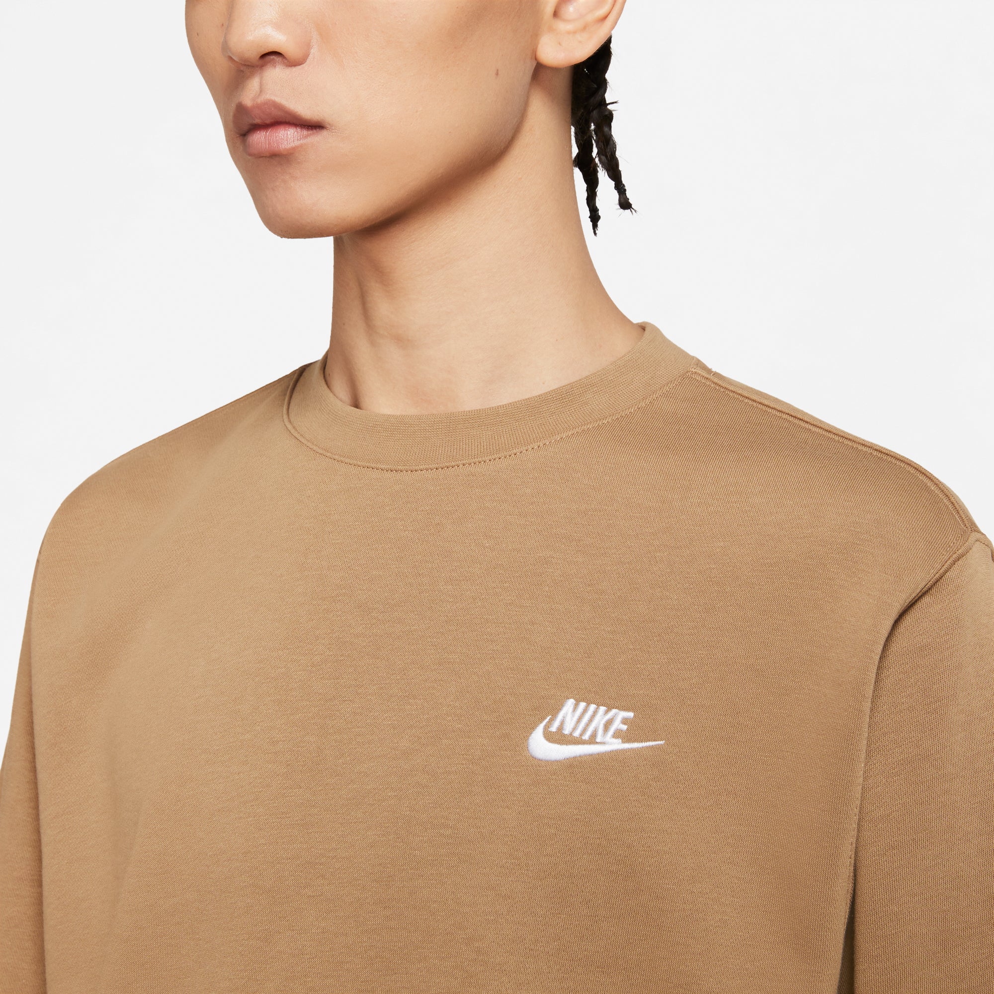 Nike Mens Sportswear Club Fleece Crewneck 'DK Driftwood'