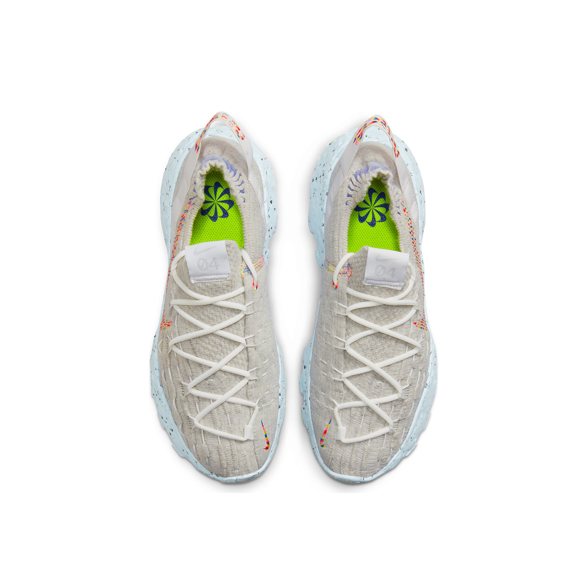 Nike Womens Space Hippie 04 Shoes Summit White/Multi-Color-Photon Dust