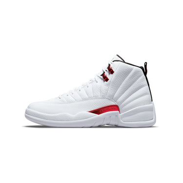 Air Jordan Mens 12 Retro Shoes White/Black/University Red
