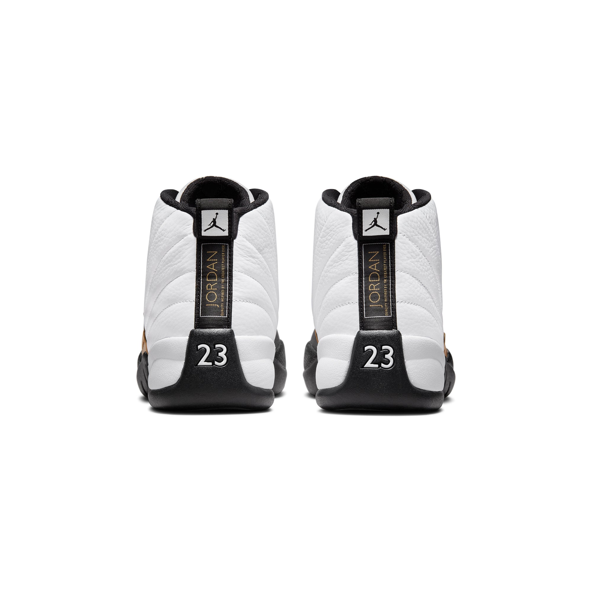 Air Jordan Mens 12 Retro Shoes 'White/Metallic Gold'