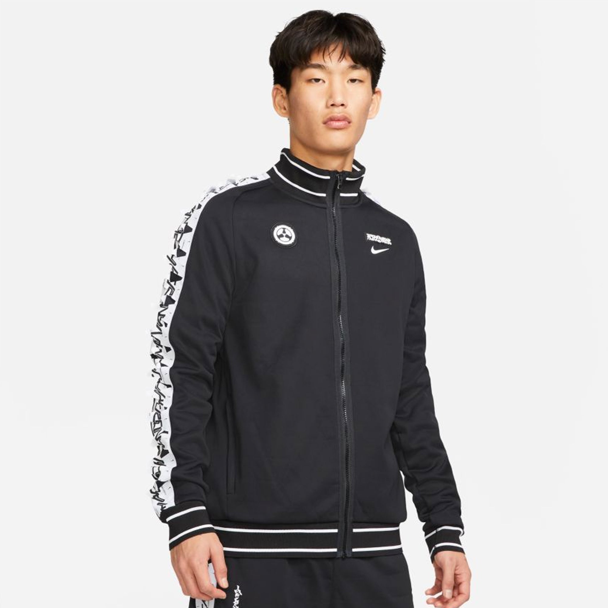 Nike Mens NRG TF Knit Jacket 'Blk/Wht'