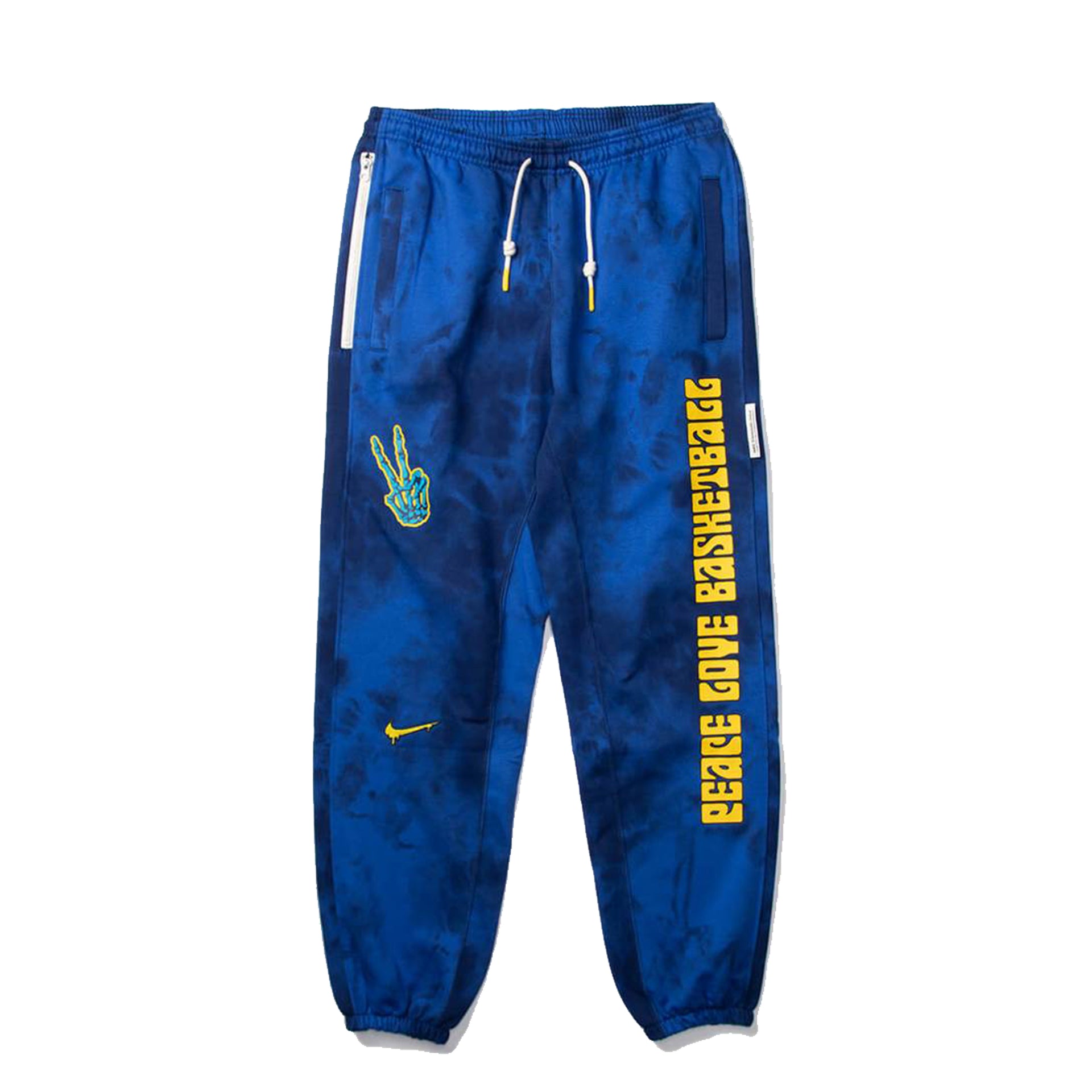 Nike Peace, Love, Basketball Pants (Blue Void/Speed Yellow) L
