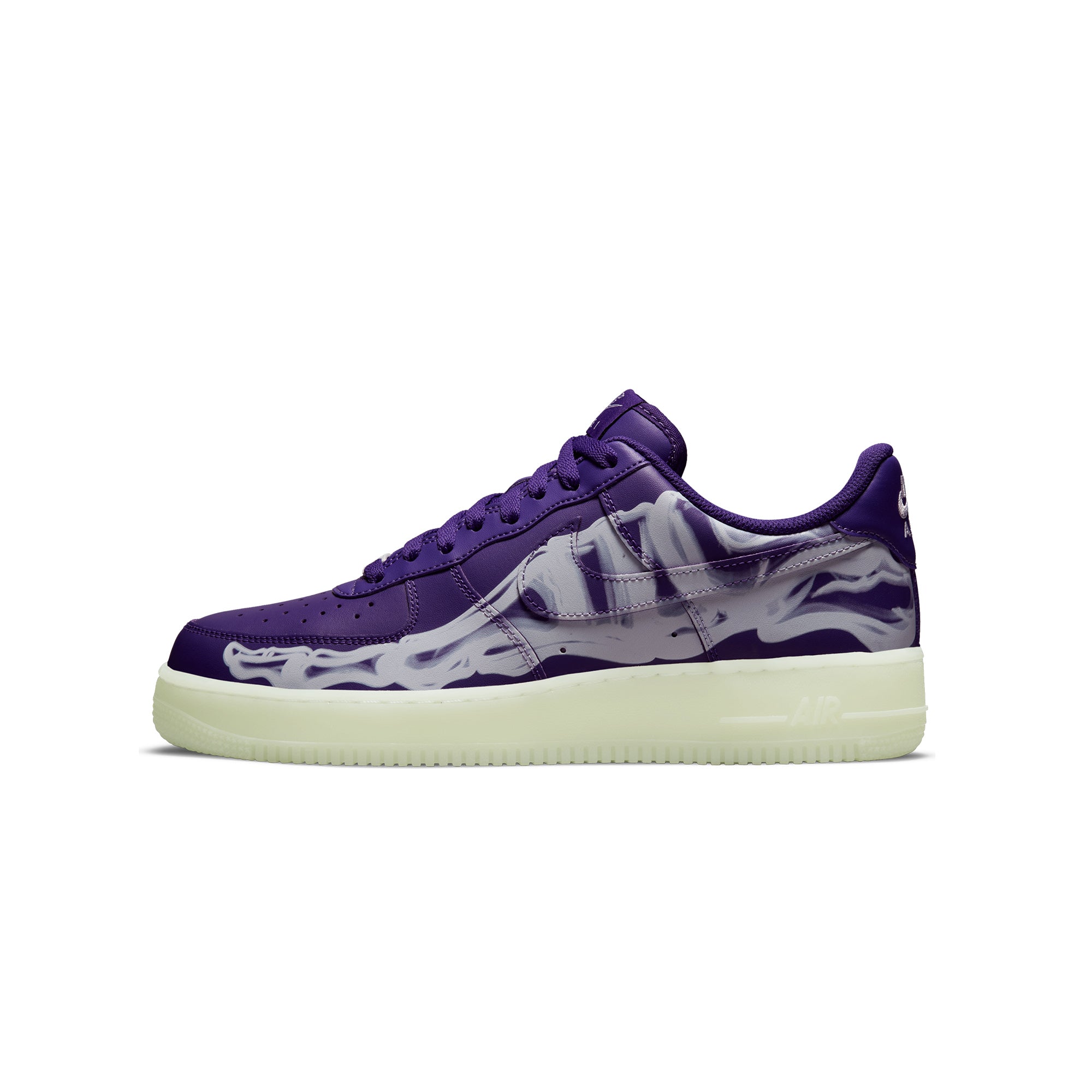 Nike Mens Air Force 1'07 Skeleton Shoes 'Court Purple'