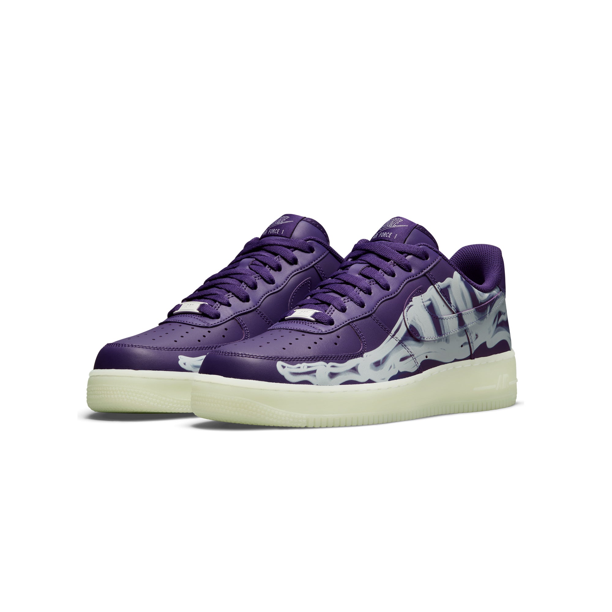 Nike Mens Air Force 1'07 Skeleton Shoes 'Court Purple'