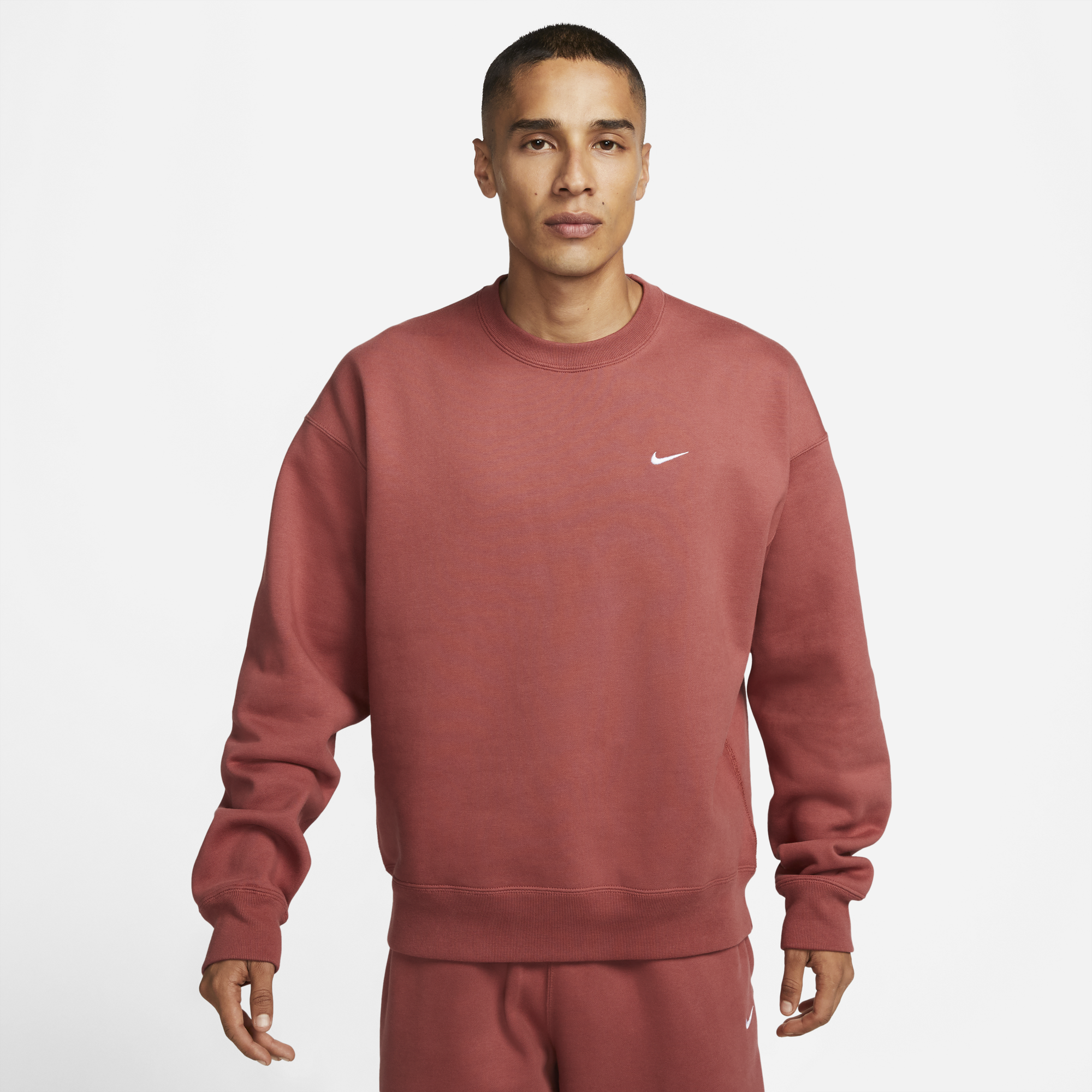 Nike Mens Solo Swoosh Fleece Crew