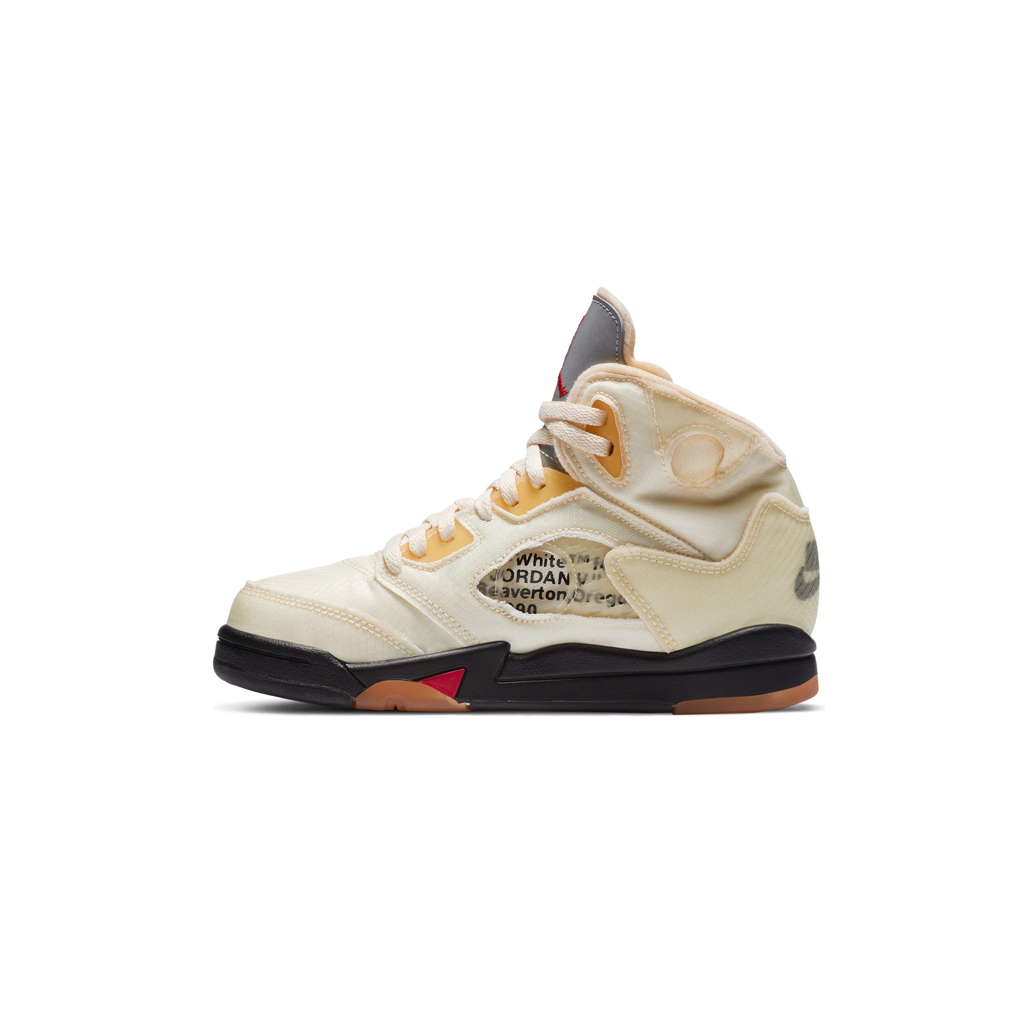 Air Jordan Off-White Little Kids 5 Retro SP Shoes – Extra Butter