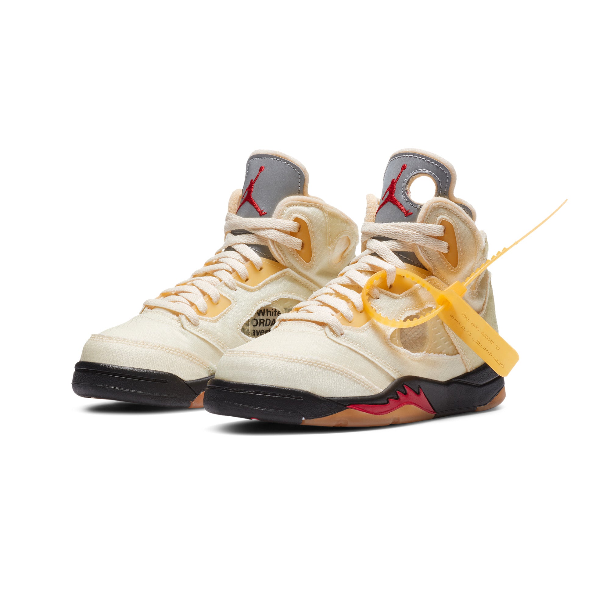 Air Jordan Off-White Little Kids 5 Retro SP Shoes – Extra Butter