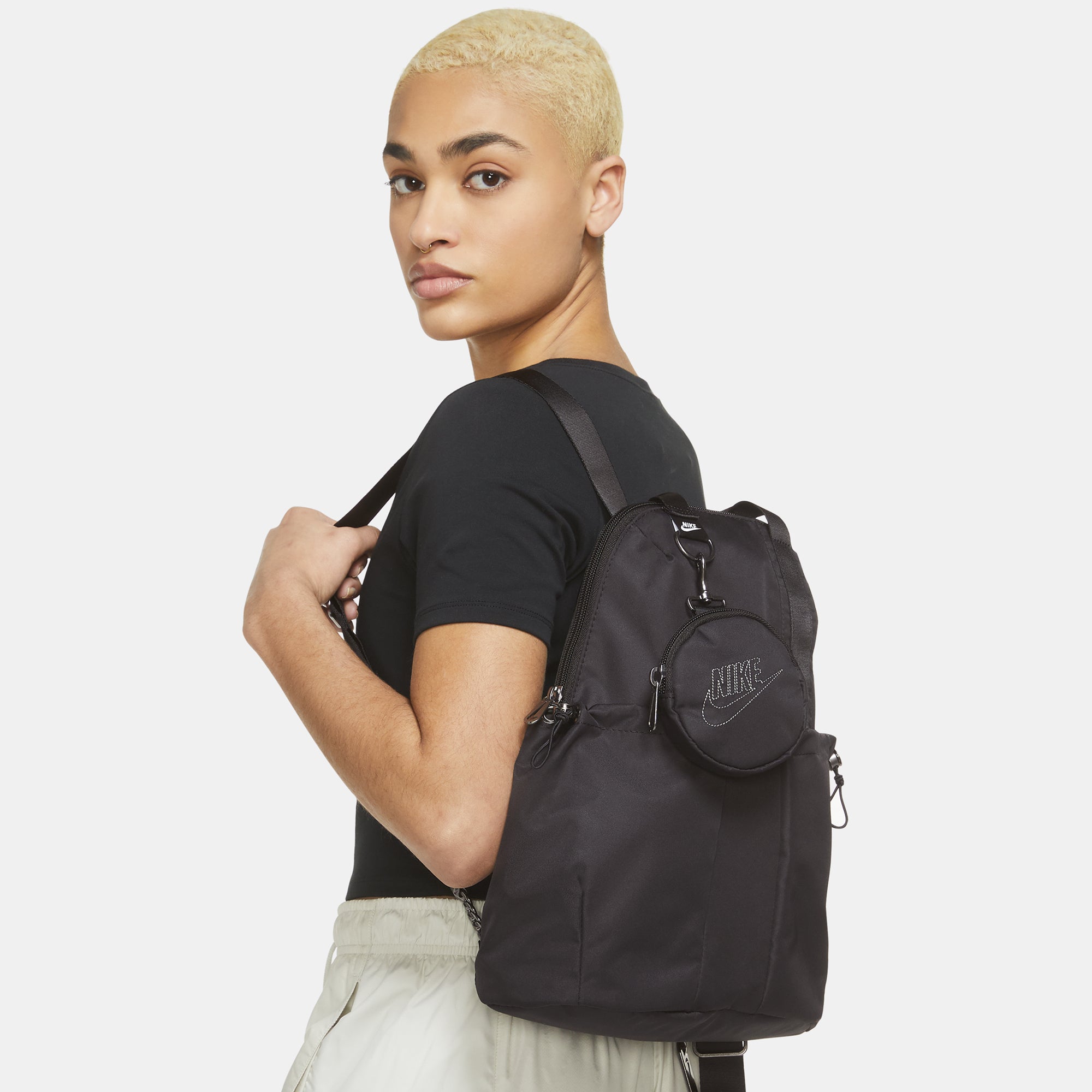 black nike mini backpack Nike Sportswear Futura Luxe Mini Backpack 'Black' – Extra Butter