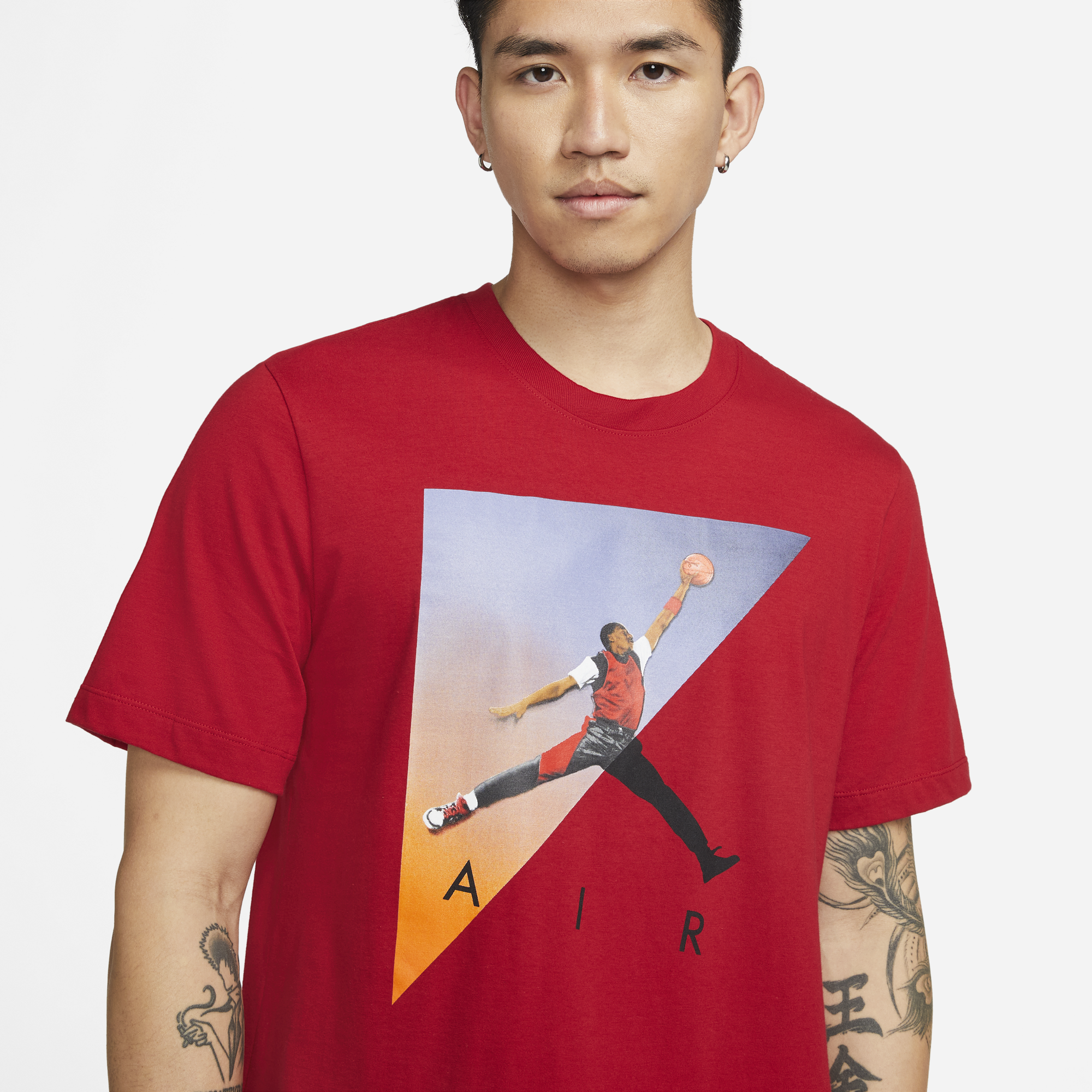 Air Jordan Mens Air Photo T-Shirt 'Gym Red'