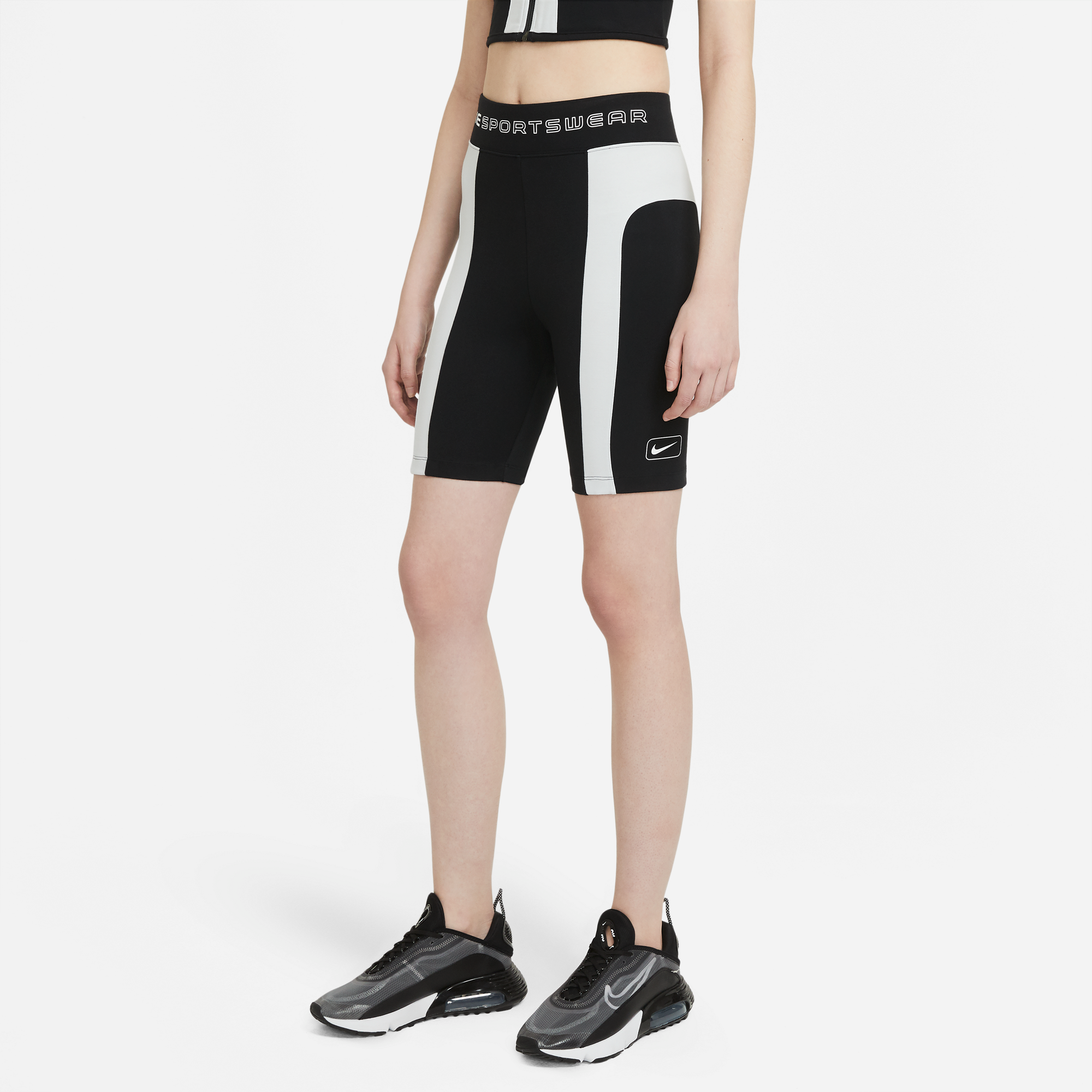 Nike Womens Sportswear Shorts 'Black Pure Platinum'