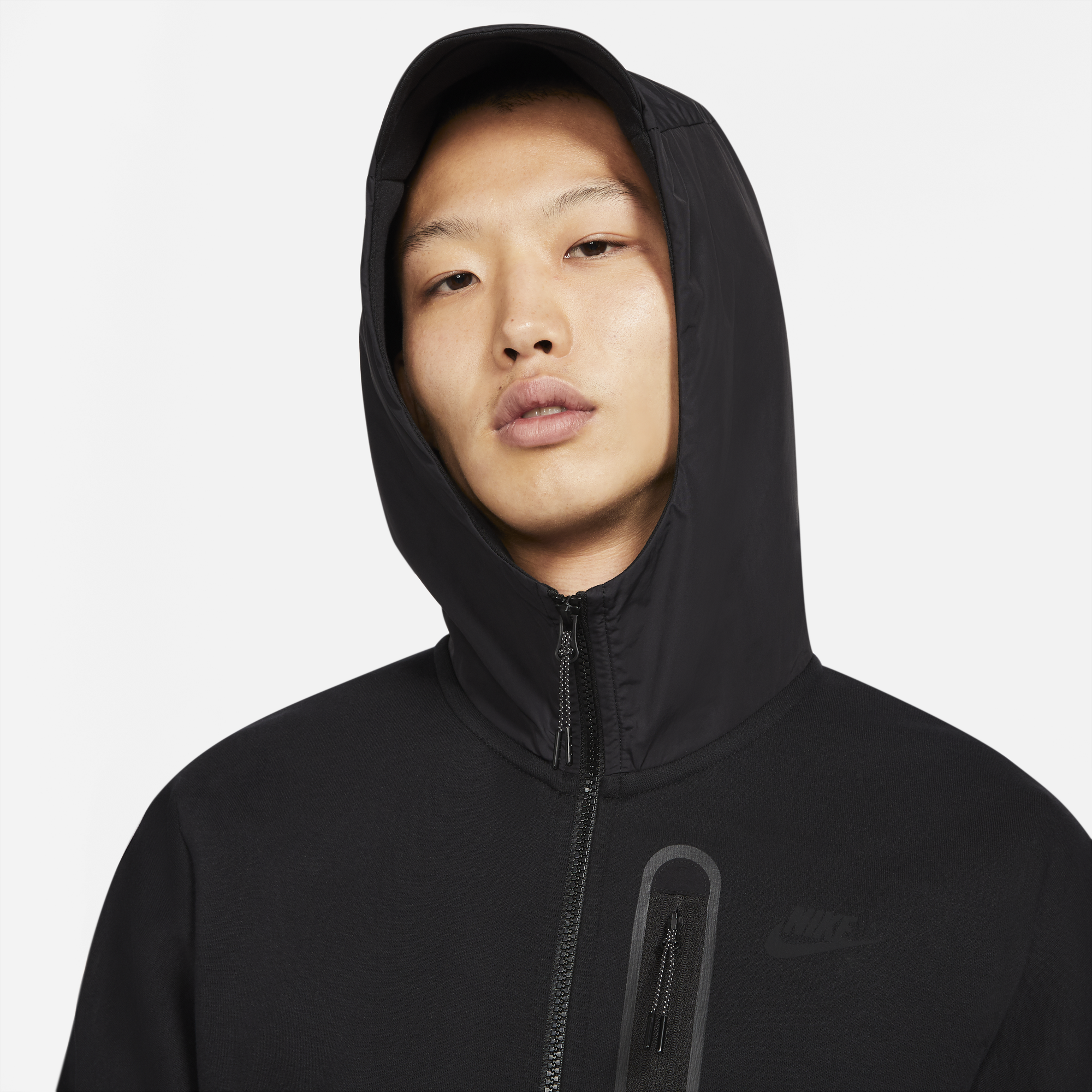 Nike Mens Sportswear Tech Fleece Full-Zip Black Hoodie